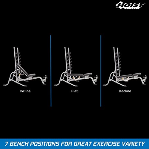 Olympic Weight Bench – 7-Position Adjustable Foldable Strength Training Bench for Flat, Incline & Decline Workouts | Compact Home Gym Bench (Accessories Not Included)