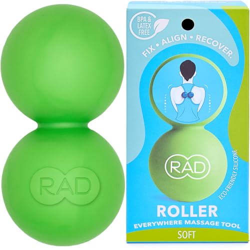 RAD Roller Soft Peanut Roller Ball Massager - Soft/Low Density Peanut Massage Ball - Myofascial Release for Back, Feet, Neck, Psoas - Suboccipital Release Device, Thoracic Spine Roller Balls
