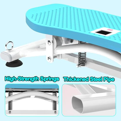 Sliding Ski Simulator with Resistance Bands, Indoor Skiing Fitness Equipment with Non-Slip Base for Home Gym, Full-Body Cardio Training Machine for Core Leg Arm Workout