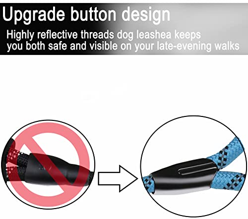Dog Leash, 6 FT Heavy Duty Dog Leashes with Comfortable Padded Handle,Blue - color: Blue, size: 6 Feet x 1/2 Inch