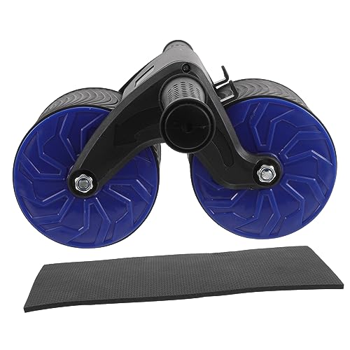 1set Automatic Rebound Abdominal Roller with Knee Pad for Home Fitness Training Dual Wheel Abdominal Exercise Equipment for Strengthening Core Muscles