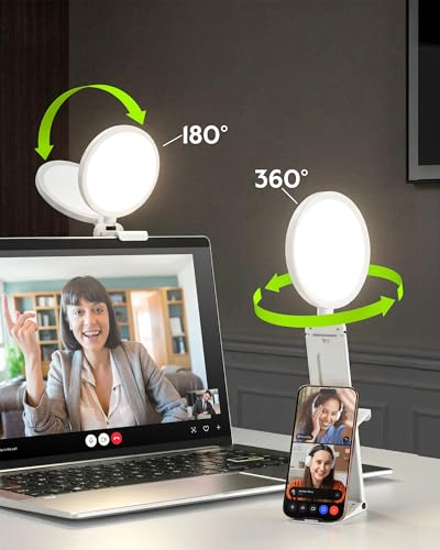 Computer Lighting for Video conferencing with Flexible Clip, 50 Modes - color: White 1 PSC