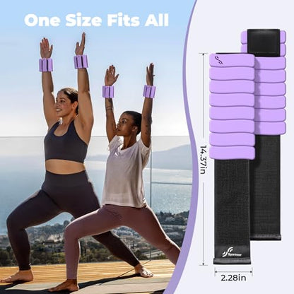 Sportneer Wrist & Ankle Weights for Women & Men Set of 2 (1LB/2LB Each) - Soft Silicone Arm & Leg Weights for Pilates, Yoga, Walking, Barre, Home Workout, Water Aerobics