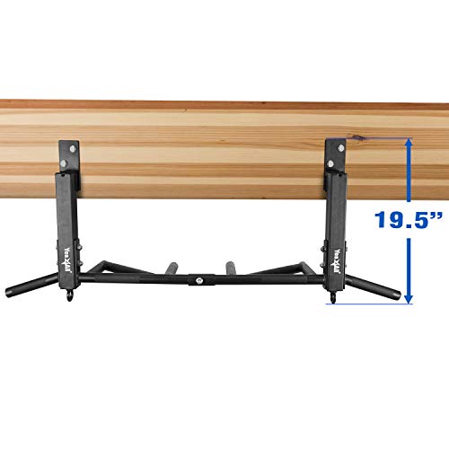 Yes4All Heavy Duty Wall Mounted Pull Up Bar – Multi-Grip Ceiling/Joist Mount Chin-Up Bar for Home Gym Strength Training, 300 lb Capacity, 5 Grip, Steel, Joist Mount, Black - color: Black
