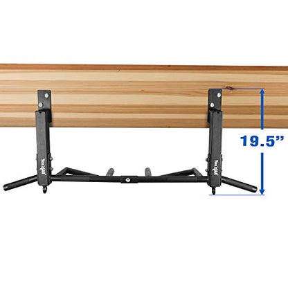 Yes4All Heavy Duty Wall Mounted Pull Up Bar – Multi-Grip Ceiling/Joist Mount Chin-Up Bar for Home Gym Strength Training, 300 lb Capacity, 5 Grip, Steel, Joist Mount, Black - color: Black