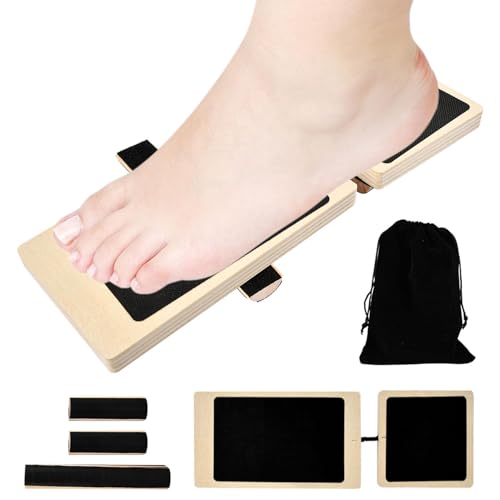 Ankle Balance Board for Standing Desk - 360° Anti-Fatigue Wobble Board with Adjustable Wooden Bars, Non-Slip Balance Trainer for Ankle Strength, Core Stability & Home/Gym Exercise