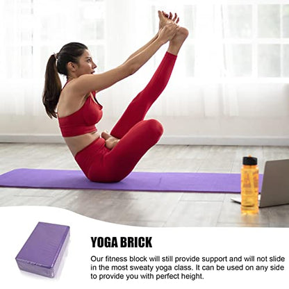 Yoga Blocks 2 Pack, Premium EVA Foam Blocks for Yoga, Pilates, Meditation, High Density Non-Slip Yoga Brick Foam Blocks, Yoga Accessories for Women, 9' 'x6' 'x3' '