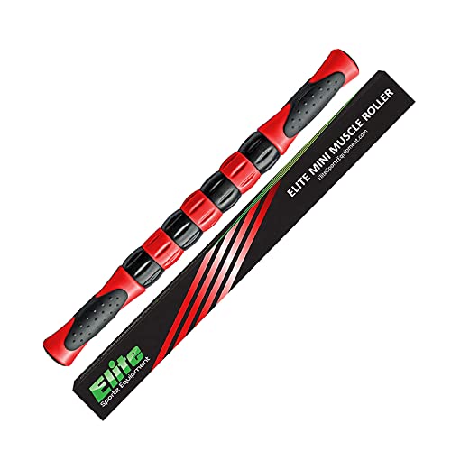 Elite Massage Roller Stick Targets Sore, Tight Leg Muscles to Prevent Cramps and Release Tension. It's Sturdy, Lightweight, Smooth Rolling and Thankfully This Lifesaver has Comfortable Handles.Red - color: Red