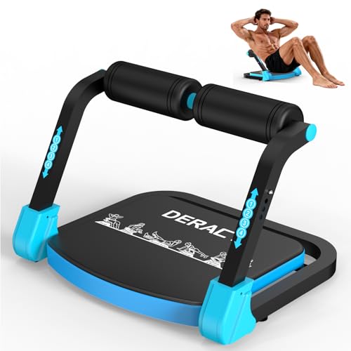 DERACY Sit Up Exercise Equipment, Adjustable Ab Machine, Multi-Functional Sit Up Machine, Ab Workout Equipment, Ab Trainer Machine for Women Men - color: BLUE