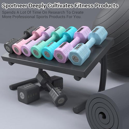 Sportneer Adjustable Dumbbells Hand Weights Set: 5 lb Dumbbell Set of 2 Each 2lb 3lb 4lb 5lb Free Weights Fast Adjust Weight 4 In 1 Weights Dumbbells Set for Women Men Home Gym Exercise Training - color: Carbon Black