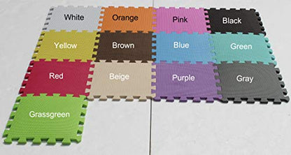 YIMINYUER® 20 Tiles (30cm×30cm×1cm Each Tile) Baby Soft Puzzle Play Mats, Kids Thick EVA Foam Floor, Toddlers & Children's Soft Interlocking Mat R12G301020 - color: Gray