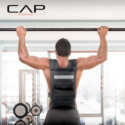 CAP Adjustable Weighted Vest 20–150 lbs for Strength Training, Running & Workouts, Weight Vest for Men & Women, Fitness Training Vest - style: 50lbs