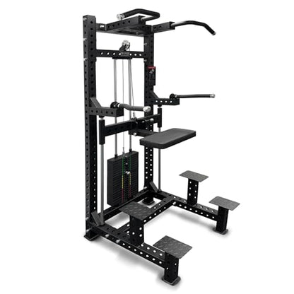 Commercial Dip & Chin Assist Machine with 220LBS Counterweight, Pull Up Assist Station Upper Body Workout Equipment with Adjustable Handles, Multi-Grip Chin Up Bar for Home Gym or Rehabilitation