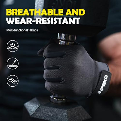 Workout Gloves,Non-Slip Full Palm Weightlifting Gloves with XRD Padding, Breathable Gym Training Gloves for Unisex - size: Large (Palm Width: 4.02 inches)