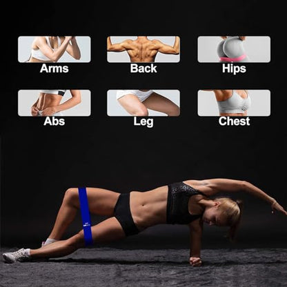 TPE Resistance Bands Set – Multi-Level Workout Bands for Glutes, Squats, Warm-Up, Yoga, Home Fitness – Durable Thick Exercise Loop Bands for Women & Men, Non-Slip Booty Bands