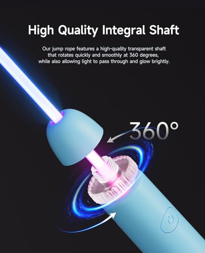 LED Light Up Jump Rope for Kids – Glow, Rechargeable, Exercise - color: Blue
