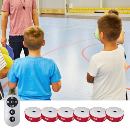6Pcs/Pk Agile Reaction Training Lamp Set, Reaction Training Light Speed Agile Reaction Light Equipment Quick Response Training Lights Sports Reaction Lights Enhancing Speed and Agility Tools