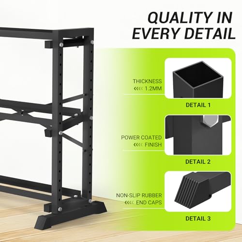 Eocnrhe Dumbbell Rack Stand Only, Weight Rack for Home Gym, 3-Tier Adjustable Dumbell Rack Heavy-Duty Weight Stand for Dumbbells Kettlebells - size: 18.7"D × 33.26"W × 35.82"H