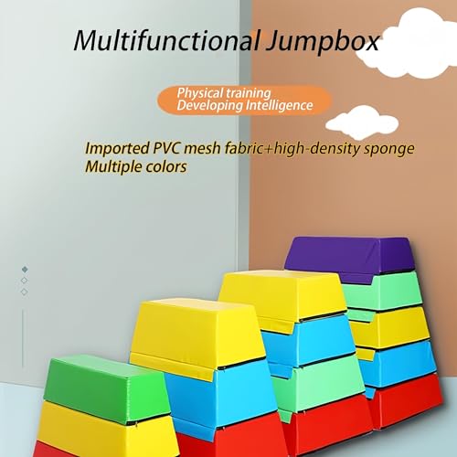 LICOME Jump Box Fitness Training Equipment Foam Enhanced Box Suitable for Stackable Soft Foam Jump Box Family Gym and Children's Exercise Jump Box