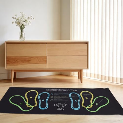 Squat Target Pad with Foot Position, 80x35cm/31.5x13.78in Non-Slip Squat Mat Home Gym & Fitness Accessories for Squats Leg Workouts Abdominal Training