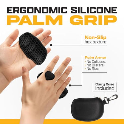 2-in-1 Wrist Straps for Weightlifting with Anti-Slip Hand Grips, Gym Lifting Straps with 60 cm Cotton Support, Padded Durable Design, Wrist Lifting Straps Gloves Alternative