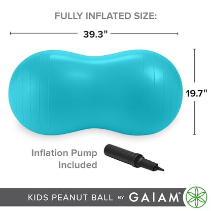 Gaiam Kids Peanut Ball Chair, Flexible Seating for Classroom - color: Teal