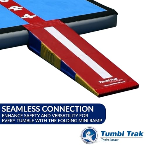 Tumbl Trak Folding Mini Ramp, 4 ft x 18 in x 8 in - color: Primary Rainbow, size: 4 ft x 18 in x 8 in