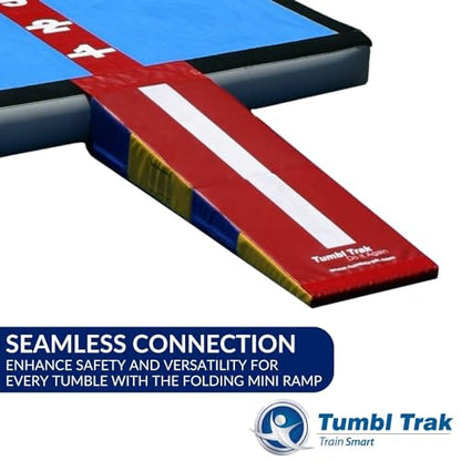 Tumbl Trak Folding Mini Ramp, 4 ft x 18 in x 8 in - color: Primary Rainbow, size: 4 ft x 18 in x 8 in