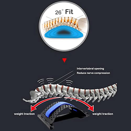 Plantar Fasciitis Relief Back Stretcher Posture Massager for Back Relaxation Pain Relief Back Massager Magic Stretcher Fitness Stretch Equipment(Blue) - color: Blue