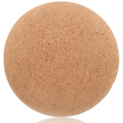 Cork Massage Ball 10cm Muscle Massager for Myofascial Release and Yoga Therapy, Sore Muscle Relief Fitness Roller Ball for Deep Tissue Massage and Body Relaxation