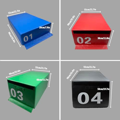 Stackable Foam Plyometric Jump Box, Free Combination Height Exercise Box Non-Slip Surface & Soft EPE Foam for Plyometrics HIIT Strength Training Home Gym(Size:01#-35.4 * 21.7 * 7.9in) - size: 01#-35.4*21.7*7.9in