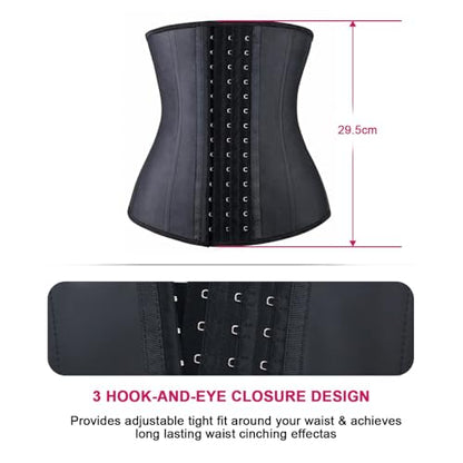 YIANNA Women's Underbust Latex Sport Girdle Waist Trainer Corsets Hourglass Body Shaper