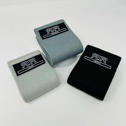 BADONKA Band Protective Sleeves for Booty Bands - Includes 3 Optional Fabric or Latex Resistance Loops - 3 Resistance Levels - Glute & Leg Workout Bands for Women & Men