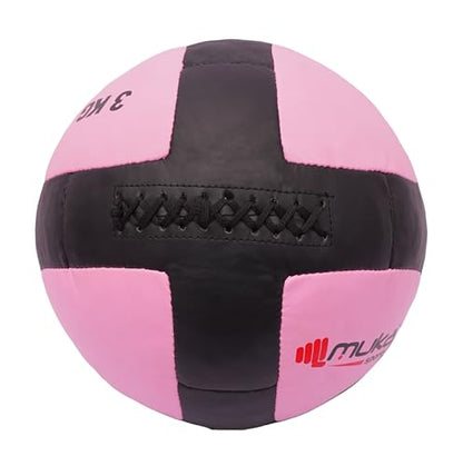 3 kg Wall Ball Soft Synthetic Leather Shell Weighted Medicine Ball for Pilates, Yoga, Strength Training & Physical Therapy with Non-Slippery Grip