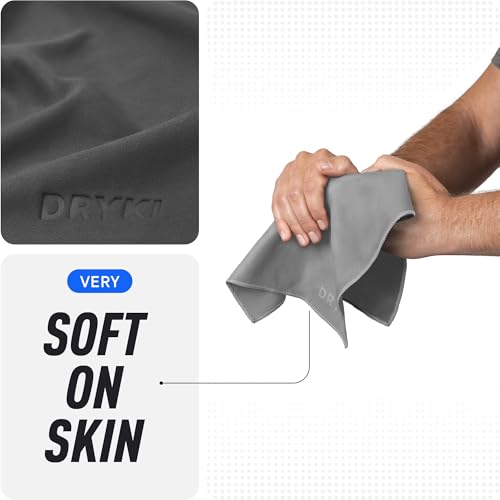 Sweat Absorbing Handkerchiefs - The Original Pocket-Sized Sweat Towels - Quick-Dry Microfiber Sweat Rags for Face, Hands, & Body - Men & Women - Gym, Sports, and Work (Greyscale: 5 Pack)