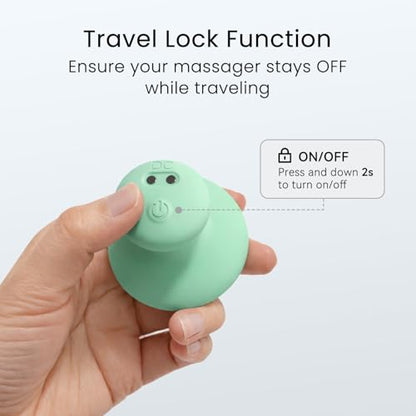 Handheld Massage Ball, Portable Waterproof Rechargeable Mini Massage Tool (Mint Green)