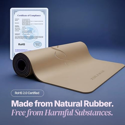Natural Rubber Workout Mat with Bag | Thick Rubber mat 4.5 mm | Non Slip Yoga Mat Non Slip| Gym Mats for Home Gym Floor Mat, Home Exercise Mats for Home Workout Accessories, Fitness Mat, Workout Mats for Home Gym, Yoga Matt, Stretching Mat, Thick Exercise