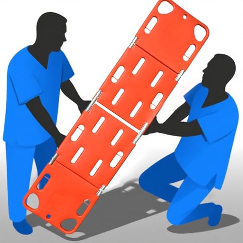 Lightweight Foldable Spine Stretcher Board with Safe Str, Water-Resistant Patient Transfer Backboard for Emerncy Use, Ideal for s