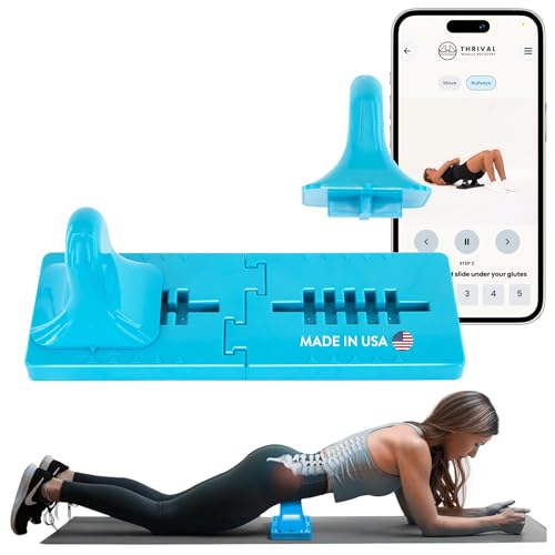 Fully Adjustable Psoas, Hip Flexor, Back, Glute, Illiacus and Neck Muscle Release Tool for Deep Tissue, Trigger Point, Hooking Hip and Myofascial Release – Made in USA - Blue - color: Blue, size: Thrival Bullseye