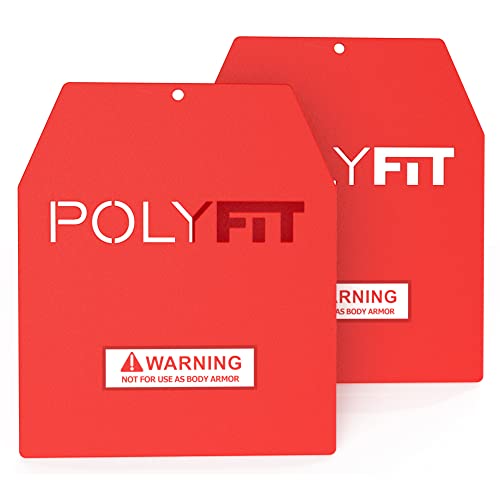 Polyfit Weight Vest Plates - Weighted Plates for Strength Training Vests - color: 6 LB (Red) Pair