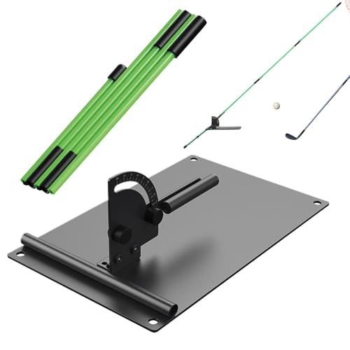 Golf Aiming Trainer – Angle Bracket Plate, Putting Practice Aid, Swing Pósture Corrector | Beginner Alignment System for Indoor Outdoor Golf Training