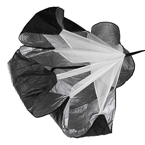 ZJchao Training Resistance Parachute, Running Speed Exercise Power Umbrella Adjustable Waist Belt 1.5x15 Meters Surface with Carry Bag for Football Track Basketball Long Distance