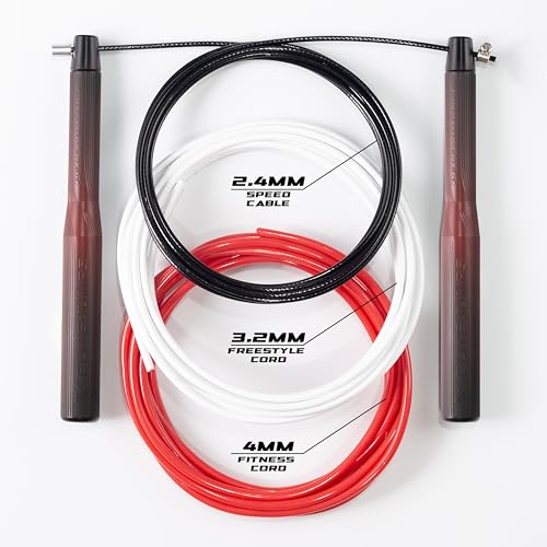 Elite Jumps Sports Performance Speed Jump Rope Bundle - color: Red
