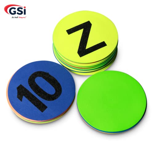 GSi Spot Markers – Non-Slip Non-Toxic Poly Spots – Floor Markers for PE, Sports & Classroom Activities
