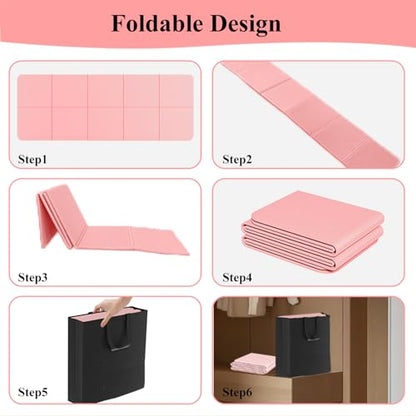 Yoga Mat for Travel, Non-Slip Yoga Mat, Exercise Mat 1/4" Thick Yoga Mat Foldable, Perfect for Pilates, Outdoor & Travel, TPE Anti-Slip Yoga Mat with Carry Bag