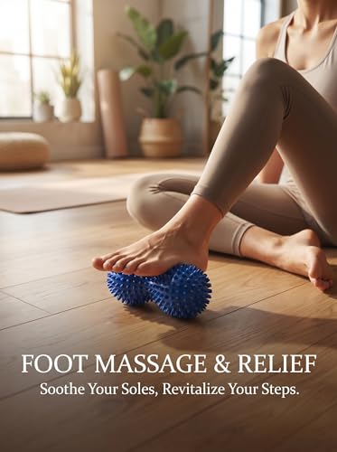 Peanut Spiky Massage Roller Ball for Foot and Body Muscle Relaxation Home Gym Fitness High Density Material