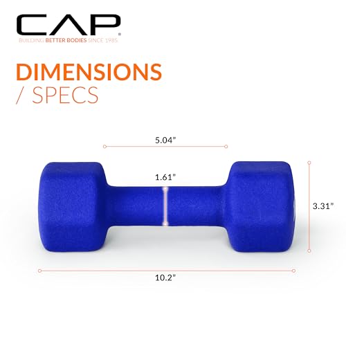 CAP Barbell Neoprene Dumbbell Weights Pairs & Sets | Color Series - style: 12 lb Pair