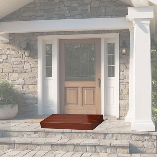 Outdoor Steps for Porch, 5 6 7 8 Inch High Step Platform Walnut, Outside Mobility Steps for Campers Adult Elderly Pet Kids, High Beds Wood Platform(H 6'',40x14n/100x35cm) - color: H 6'', size: 40x14n/100x35cm