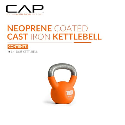 CAP Neoprene Coated Kettlebells - Multiple Sizes - size: 10.0 Pounds