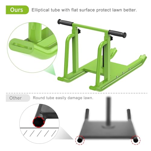 Kipika Weight Sled, Workout Sled, Fitness Strength Training Sled, Speed Training Sled for Athletic Exercise, Speed Improvement, Easily Through Obstacles, Suitable for 1" & 2" Weight Plate - color: D- Green